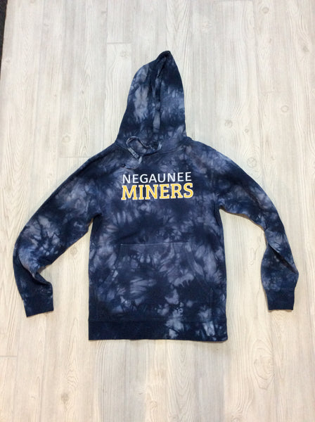 Negaunee Miners Tie-Dyed Hooded Sweatshirt