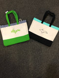 UP Patterned Bottomed Canvas Beach Tote