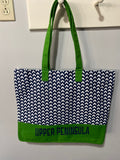 UP Patterned Bottomed Canvas Beach Tote