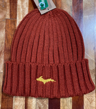 Embroidered UP Sustainable Cable Knit Beanie